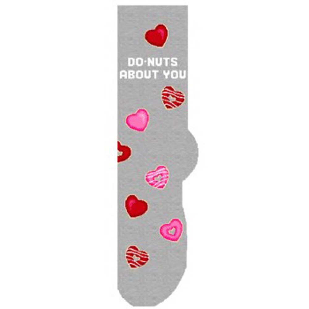 HotSox, Grey, Novelty, Cotton Blend, Accessories, Women, Socks, Do-Nuts About You, Grey, 514646